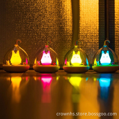 Sale Cage Totoro Wall Lamp Indoor Portable Touch Sensor USB LED Baby Kid Night Light Bedside Lamp Home Decor Bedroom